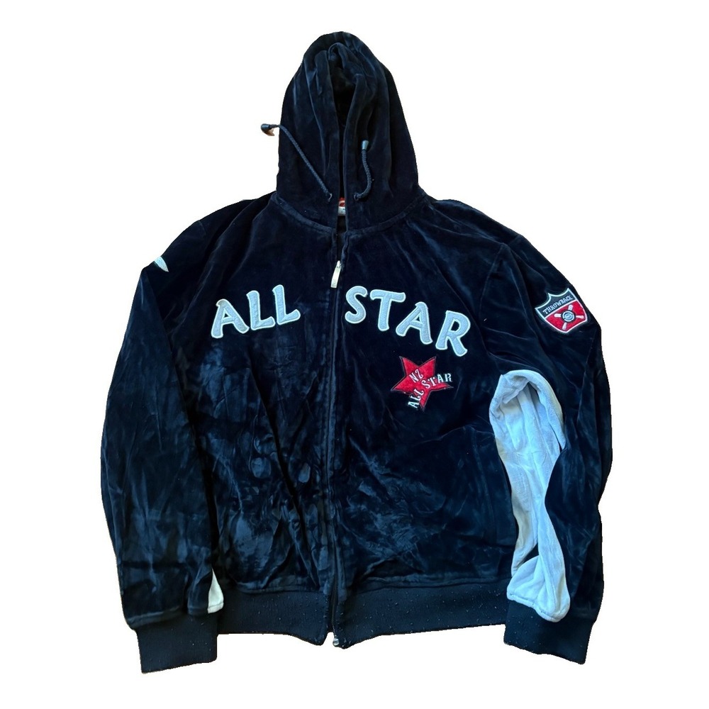 Vintage Y2K Baby Noiz Women's Hoodie Full Zip All Star Soft Black Size 2XL